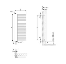 Designový radiátor Bologna provedení pravé 1610x500 mm-thumb-1