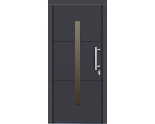 Vchodové dveře Tavira dřevěné 110x210 cm P antracit