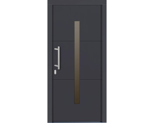 Vchodové dveře Tavira dřevěné 100x200 cm L antracit
