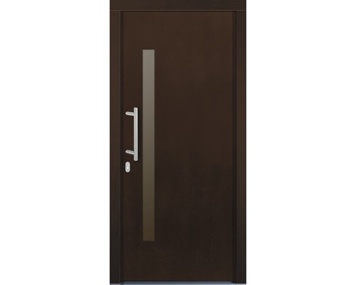 Vchodové dveře Maia dřevěné 100x200 cm L ořech