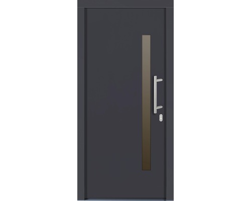 Vchodové dveře Maia dřevěné 110x210 cm P antracit