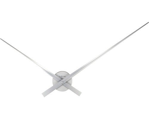 Nástěnné hodiny NeXtime Hands stříbrné Ø 85 cm-0