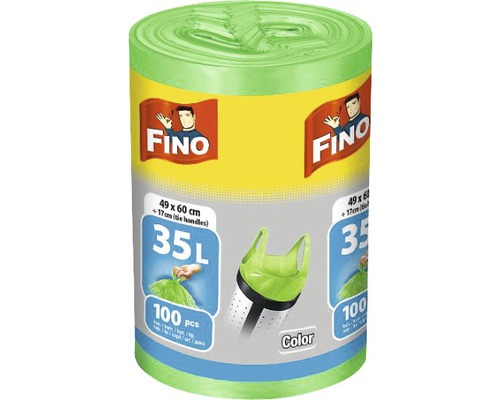 Pytle pro domácnost FINO HD Color s uchy 35L 49x60 cm, role 100 kusů