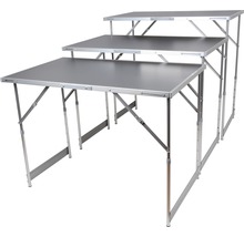 Multifunkční stůl tapetovací stůl výškově nastavitelný šedý 3 x 1 m 3dílný-thumb-0