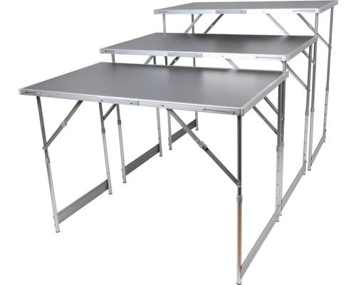 Multifunkční stůl tapetovací stůl výškově nastavitelný šedý 3 x 1 m 3dílný-0