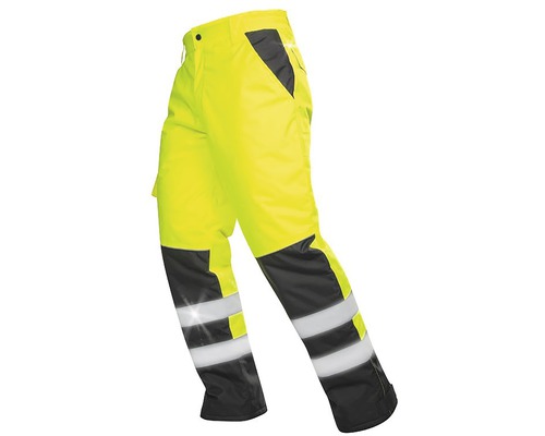 Pracovní zimní reflexní kalhoty HOWARD žluté vel. XXXL