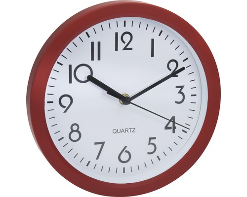 Nástěnné hodiny červené Ø 23 cm