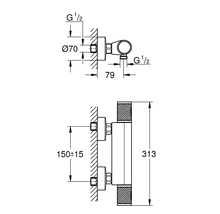 Termostatická sprchová baterie Grohe Quickfix Precision Feel chrom 34790000-thumb-1