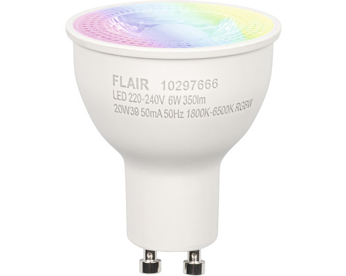 LED žárovka Flair ViYu GU10 6W/50W 350lm 1800-6500K kompatibilní se SMART HOME by hornbach