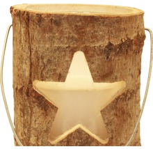 Dřevěná lucerna 21x26 cm hvězda-thumb-1