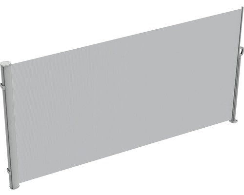 Boční markýza 1,6 x 3 m světle šedá s odnímatelným sloupkem