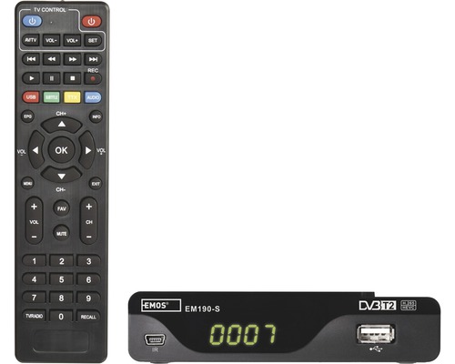 Příjimač DVB-T2 EMOS EM190-S HD HEVC H265