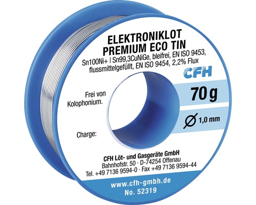Pájka pro elektroniku EL 319 CFH ECO bezolovnatá 70g-0
