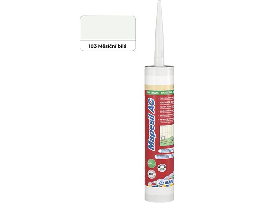 Sanitární silikon MAPEI Mapesil 310 ml AC 103 měsíční bílá