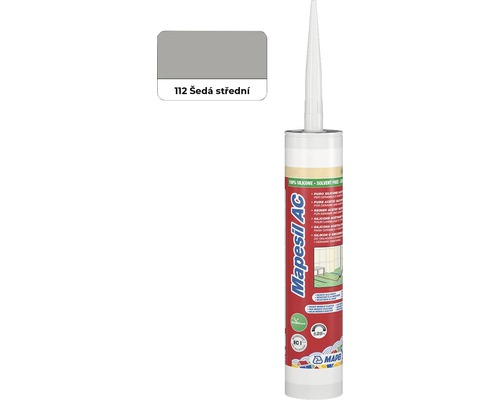 Sanitární silikon MAPEI Mapesil 310 ml AC 112 středně šedá-0