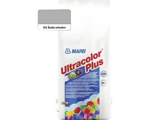 Spárovací hmota Mapei Ultracolor Plus 112 středně šedá, 2 kg