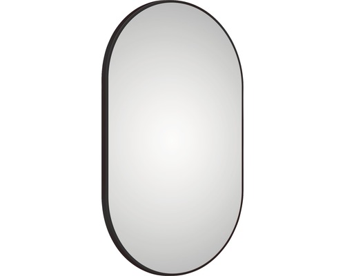 Zrcadlo do koupelny DSK Black Oval 60x100 cm