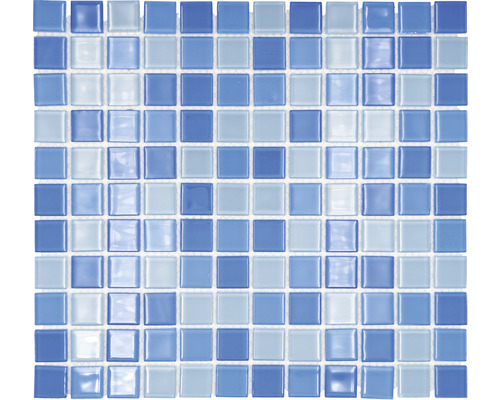 Skleněná mozaika CM 4222 světle modrá 30,5x32,5 cm