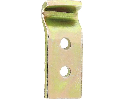 Bednový uzávěr lomený 32x12mm galvanicky žlutě pozinkovaný Bednový uzávěr lomený 32x12mm galvanicky žlutě pozinkovaný