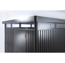 Plechový zahradní domek Biohort HighLine H1 jednokřídlé dveře 254 x 134 cm tmavě šedý metalický-thumb-6