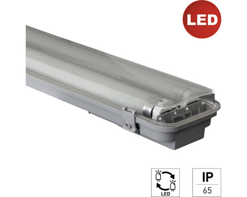 LED zářivkové pracovní vodotěsné svítidlo E2 IP65 2x18W 3600lm 4000K 1230lm šedé