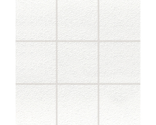 Dlažba bílá matná 9,8x9,8 cm reliéfní GAF-0