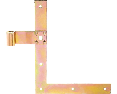 Okenicový závěs, Typ 25 levý, 250x200x13 mm, galvanicky žlutě pozinkovaný