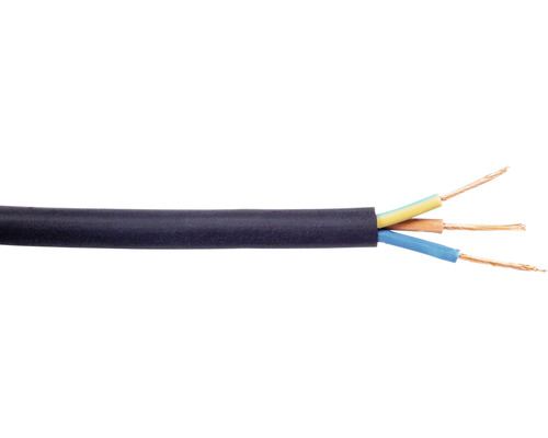 Silový kabel H05 RR-F 3x1 (CGSG) černý, metrážové zboží