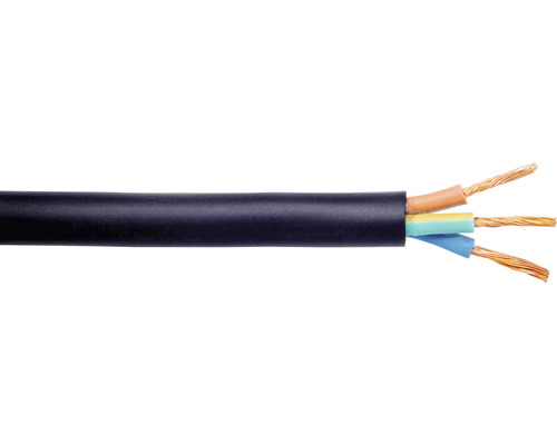 Silový kabel H05RR-F (CGSG) 3x2,5 černý, metrážové zboží