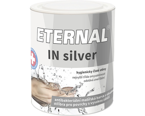 Barva na zeď ETERNAL IN Silver antibakteriální s obsahem stříbra Biocid bílá 1 kg