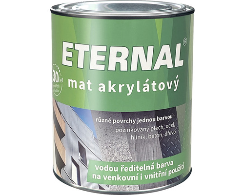 Barva univerzální ETERNAL Mat Akrylátový šedý 0,7 kg-0