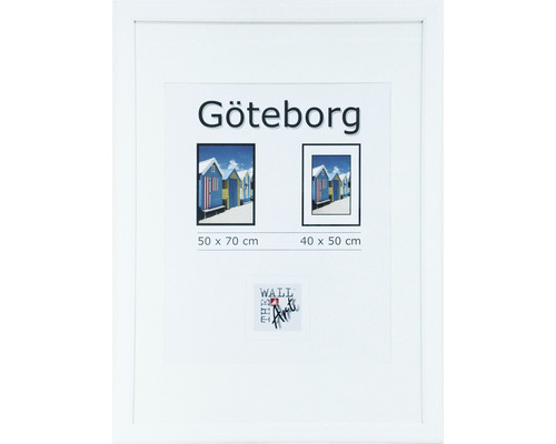 Fotorámeček Göteborg, dřevěný, bílý 50x70 cm-0