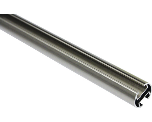 Záclonová tyč s drážkou Chicago, Ø 20 mm, vzhled nerezová ocel, 240 cm-0