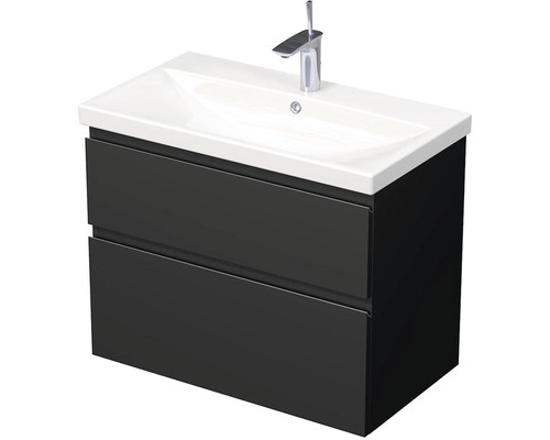 Koupelnová skříňka s umyvadlem Intedoor LANDAU 80x65 cm černá matná