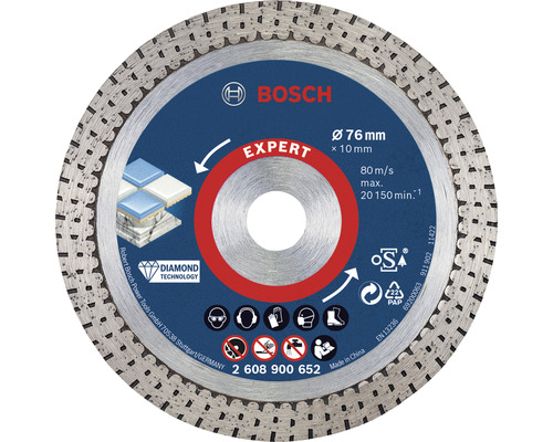 Diamantový řezací kotouč Bosch Expert HardCeramic Ø 76 x 10 mm