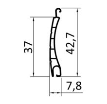 Venkovní roleta manuální L 60x201,5 cm dopravní bílá RAL 9016-thumb-2