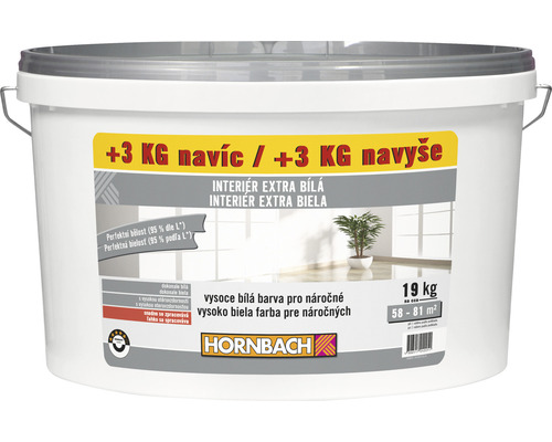 Barva Hornbach Interiér Extra Bílá 16 kg + 3 kg