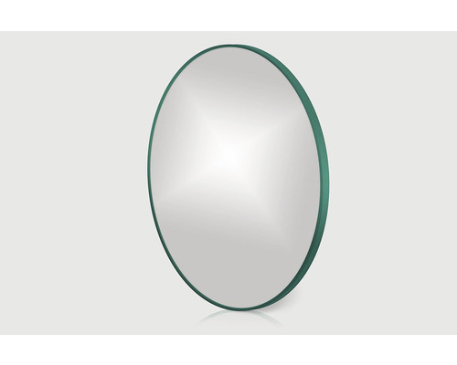 Zrcadlo do koupelny oblé 40 cm zelený rám-0