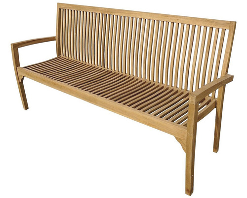 Zahradní lavice dřevěná třímístná RIVIERA 180 x 55 x 92 cm teak