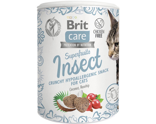 Pamlsky pro kočky Brit Care Superfruits Insect 100 g