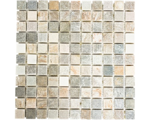 Mozaika z přírodního kamene XQM 10XS 30,5x32,5 cm béžová/šedá-0