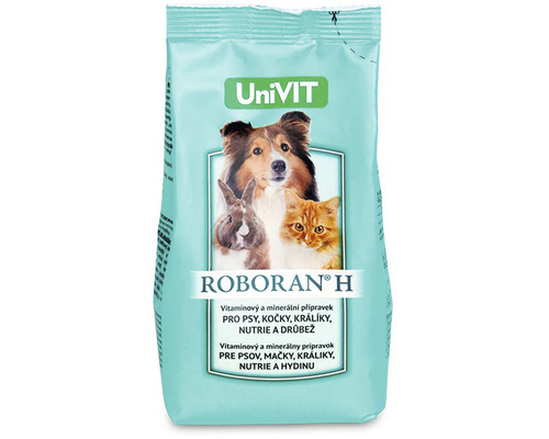 Vitamíny a minerály pro psy, kočky, králíky, nutrie a drůbež UniVIT ROBORAN H 250 g