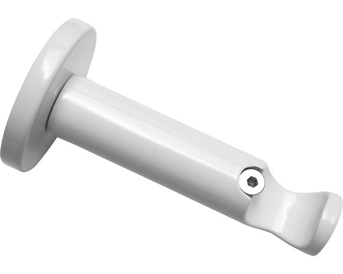 Nástěnný držák pro garnýž Chicago, 1 tyč, otevřený, bílý, Ø 20 mm