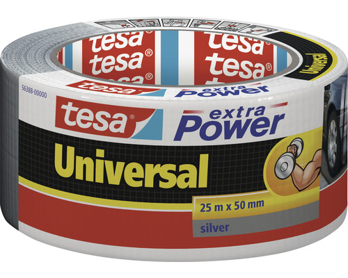 Opravná páska lepící páska Extra Power, Tesa, stříbrná 25m x 50mm