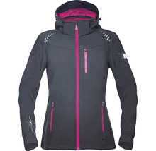 Softshellová bunda FLORET dámská černá růžový zip velikost 3XL-thumb-0
