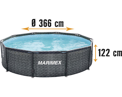 Bazén Marimex Florida 3,66 x 1,22 m bez filtrace - motiv RATAN 10340236-0