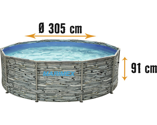 Bazén Marimex Florida 3,05 x 0,91 m bez filtrace - motiv KÁMEN 10340245-0