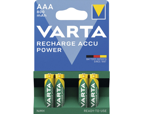 Nabíjecí baterie VARTA MICRO AAA R2U 1,2V 800mAh 4ks