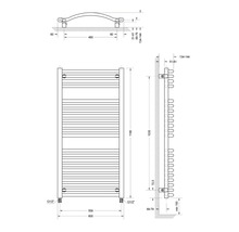 Koupelnový radiátor OLYMPIA 1215x600 mm bílý-thumb-4