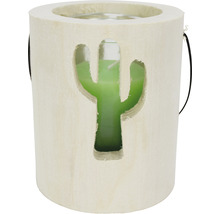 Svícen dřevěný se svíčkou 13 x 15 cm kaktus-thumb-0